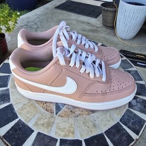 Nike Women's Pink and White Sneakers